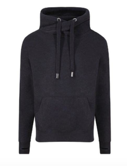 Black cowl neck hoodie shop