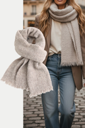 Taupe Boho Blanket Scarf