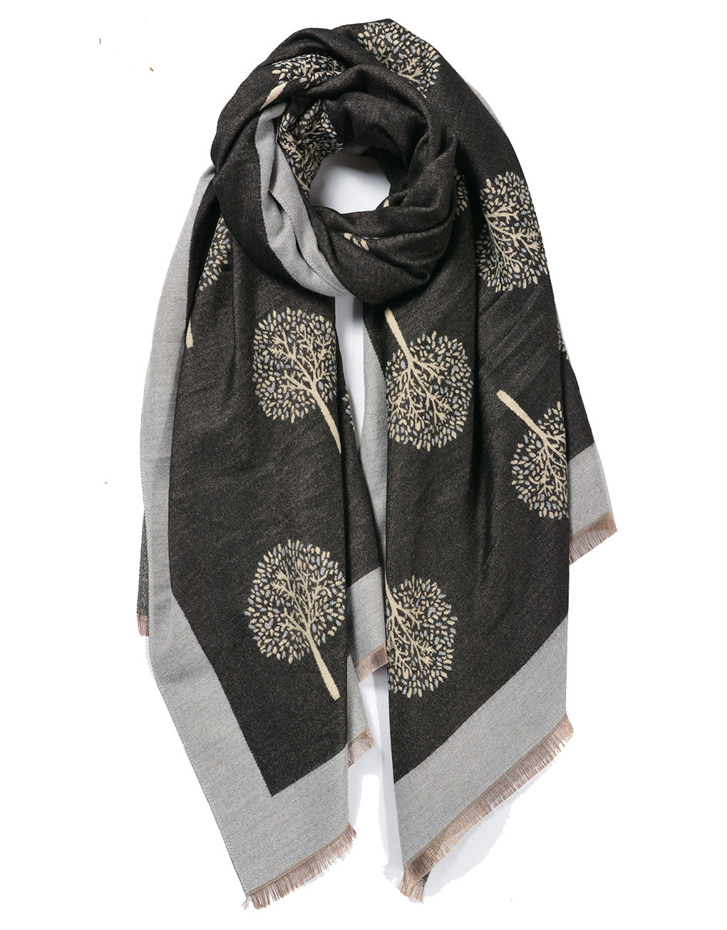 Cashmere Blend Soft Luxury Wrap with Tree Of Life Design
