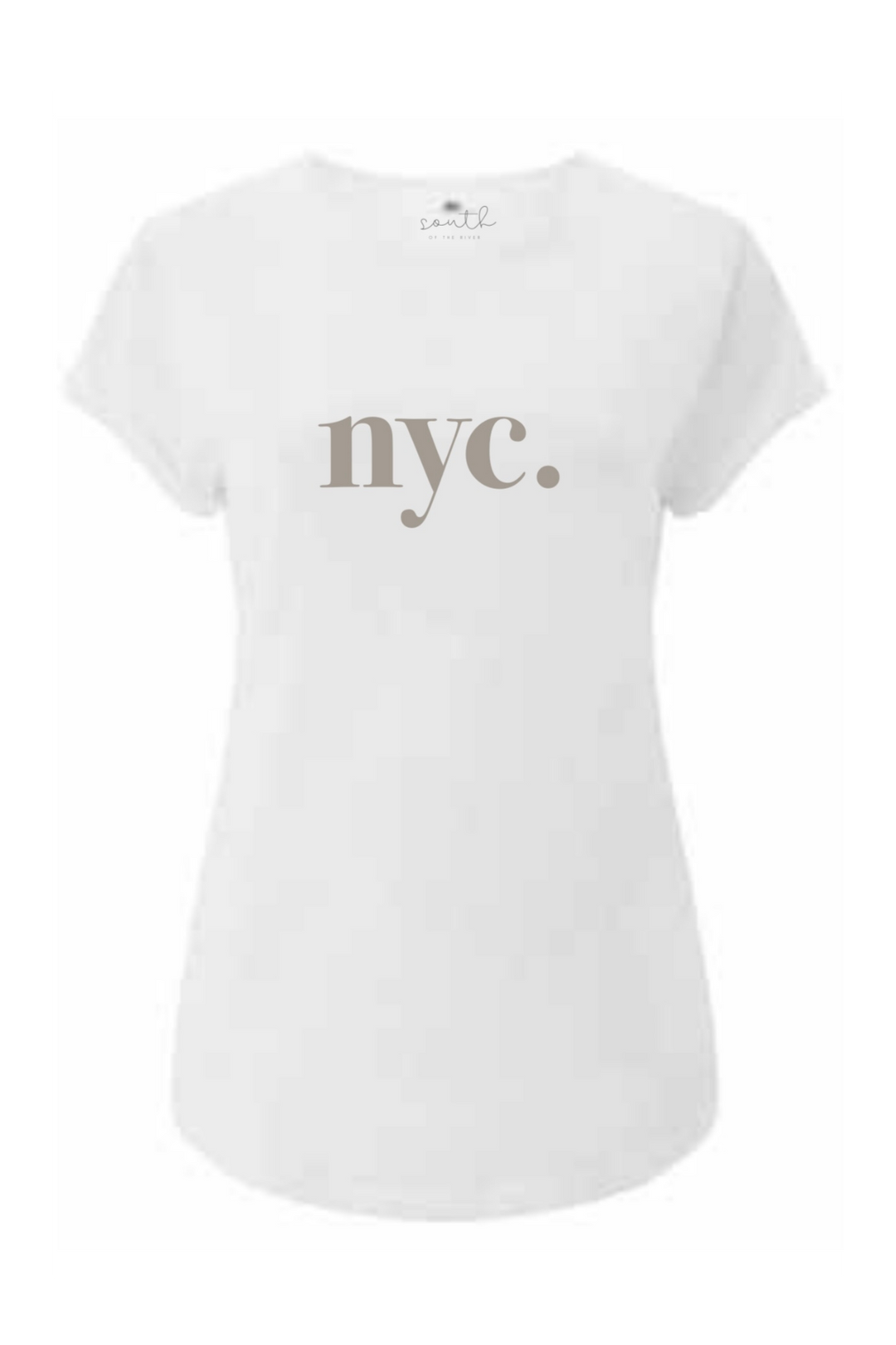 nyc. T Shirt | White x Taupe