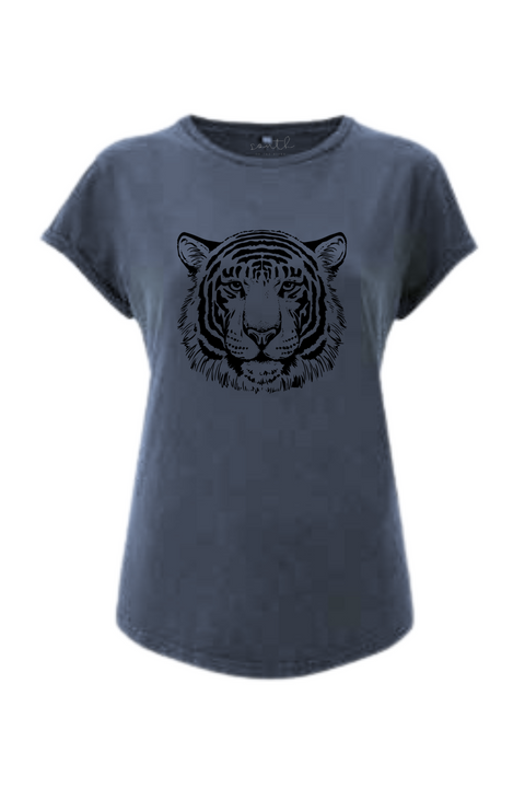 Tiger T Shirt | Dark Ink Blue