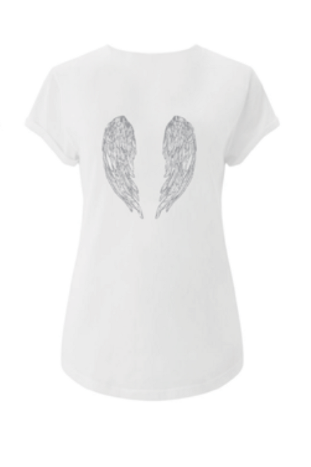Angel Wing Back T Shirt | White