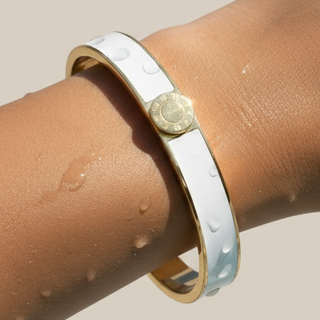 Rome Enamel Oval Hinged Bangle | Colours To Choose!