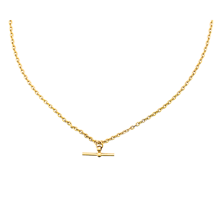 T Bar Stainless Steel Necklace | Gold