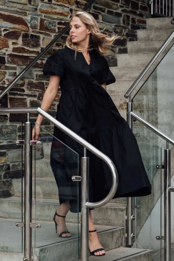 Black cotton best sale dress uk