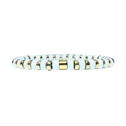 Boho Stacker Bracelet | White x Gold