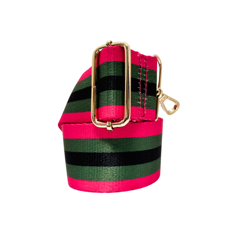 Stripe Bag Strap | Khaki x Pink