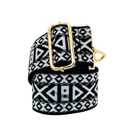 Inca Bag Strap | Black x White