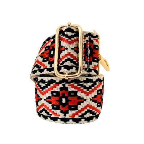 Inca Bag Strap | Black x Terracotta
