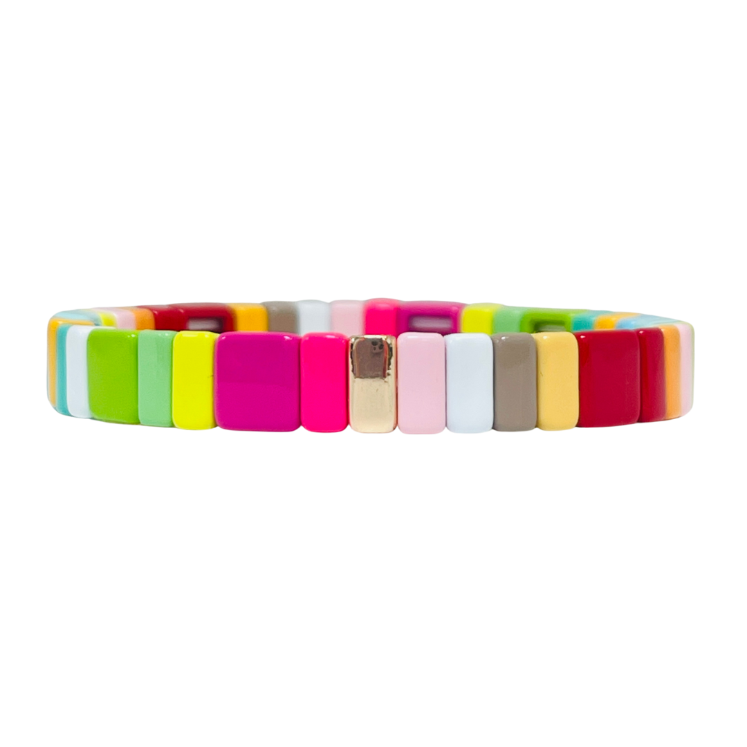 Boho Tile Bracelet | Neons