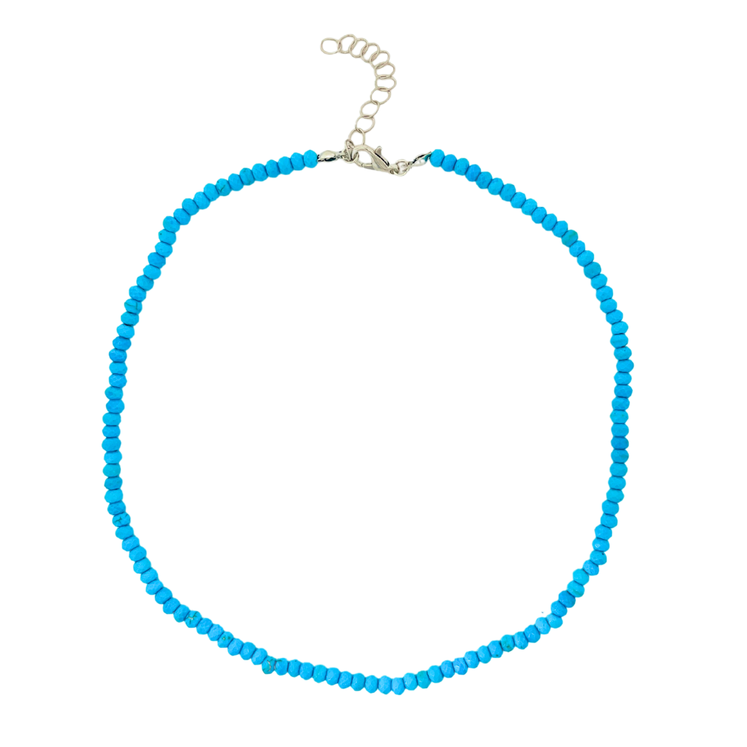 Beaded Choker Necklace | Turquoise