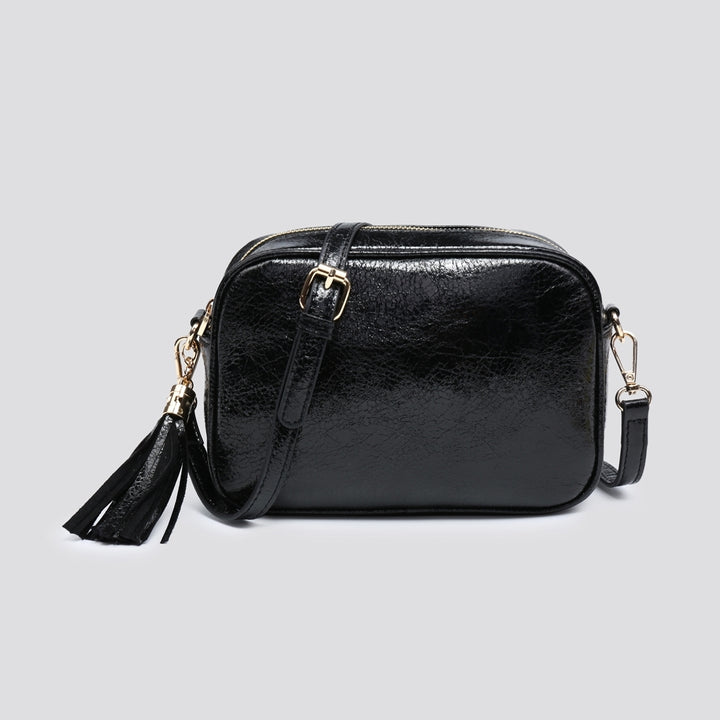 Camera Crossbody Crackle Bag