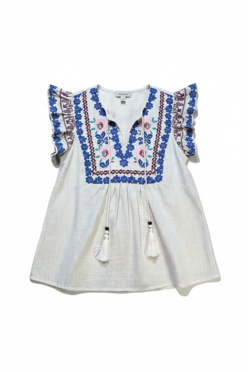 Anais Embroidery Tunic Top