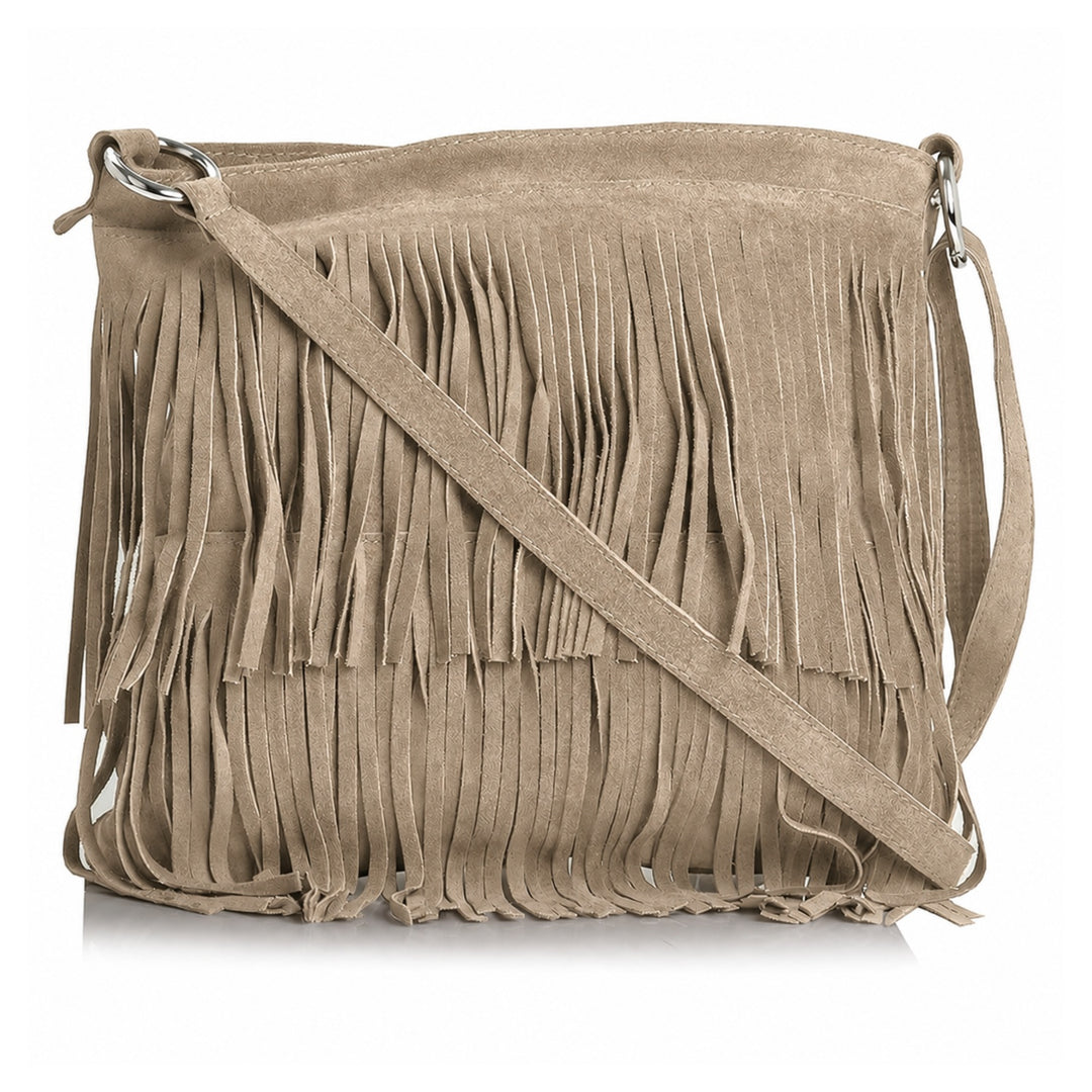 Didi Boho Tassel Festival Crossbody Suede Bag