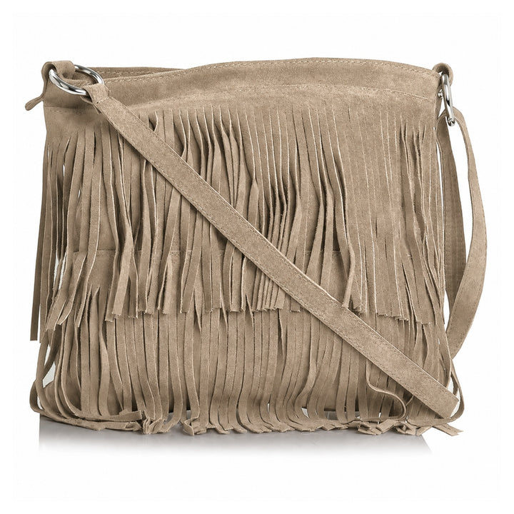 Didi Boho Tassel Festival Crossbody Suede Bag