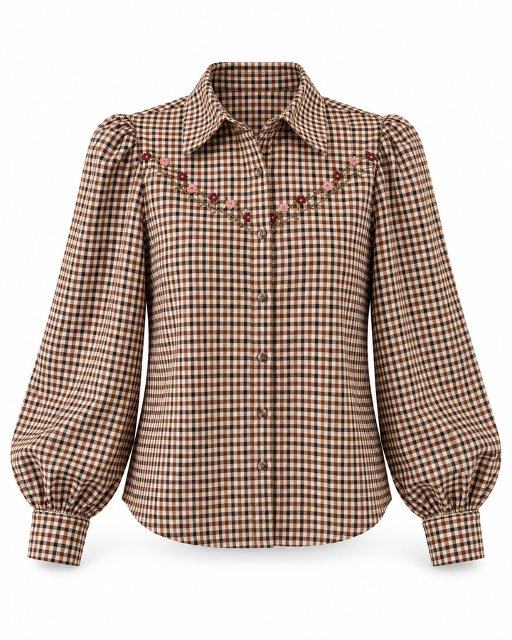 Clara Check Blouse