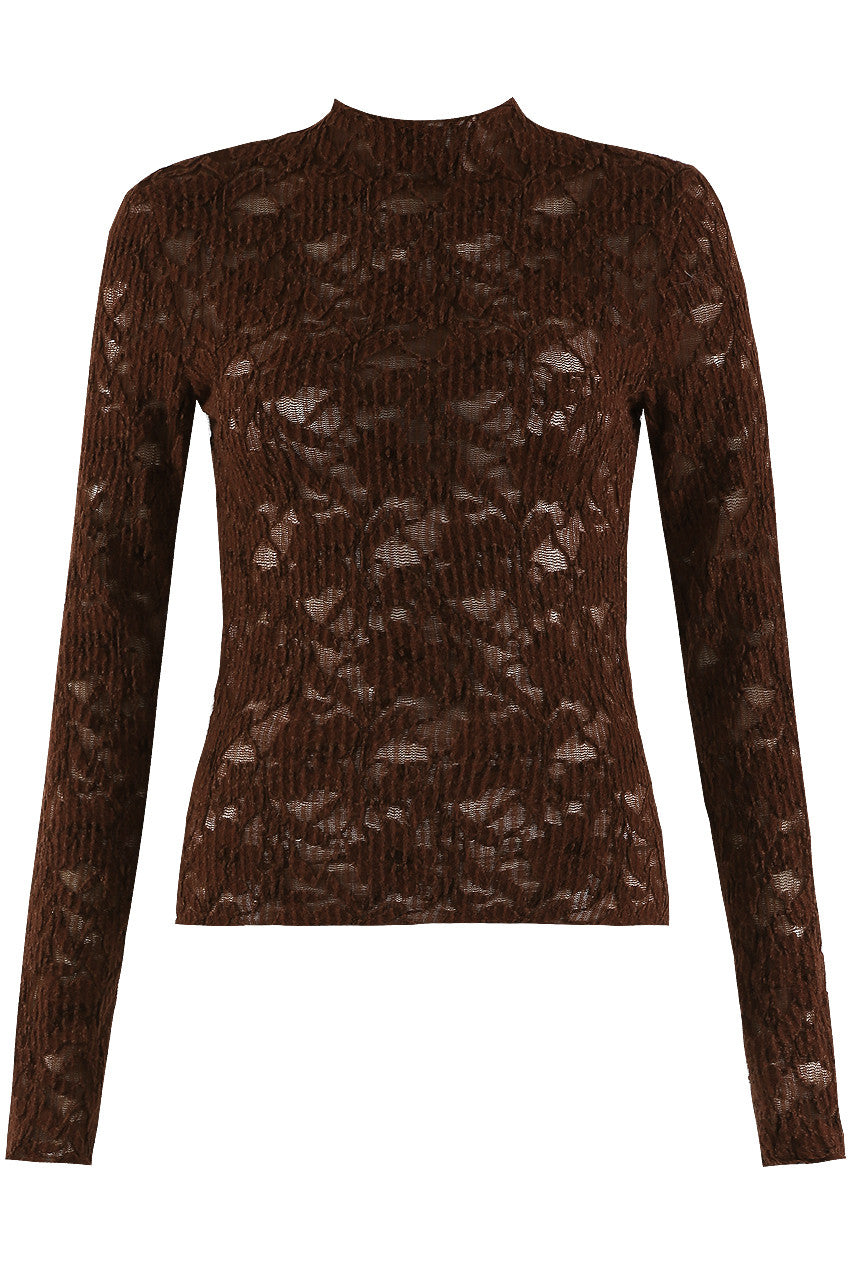Mia Mesh Top | Chocolate
