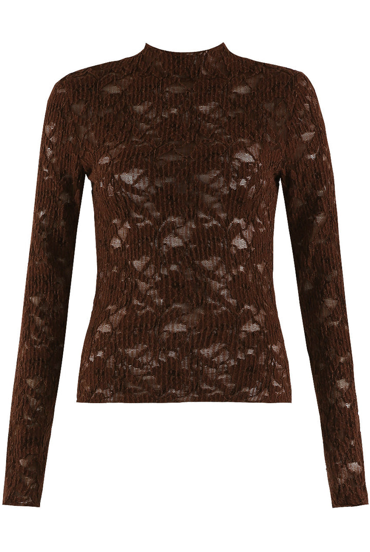 Mia Mesh Top | Chocolate