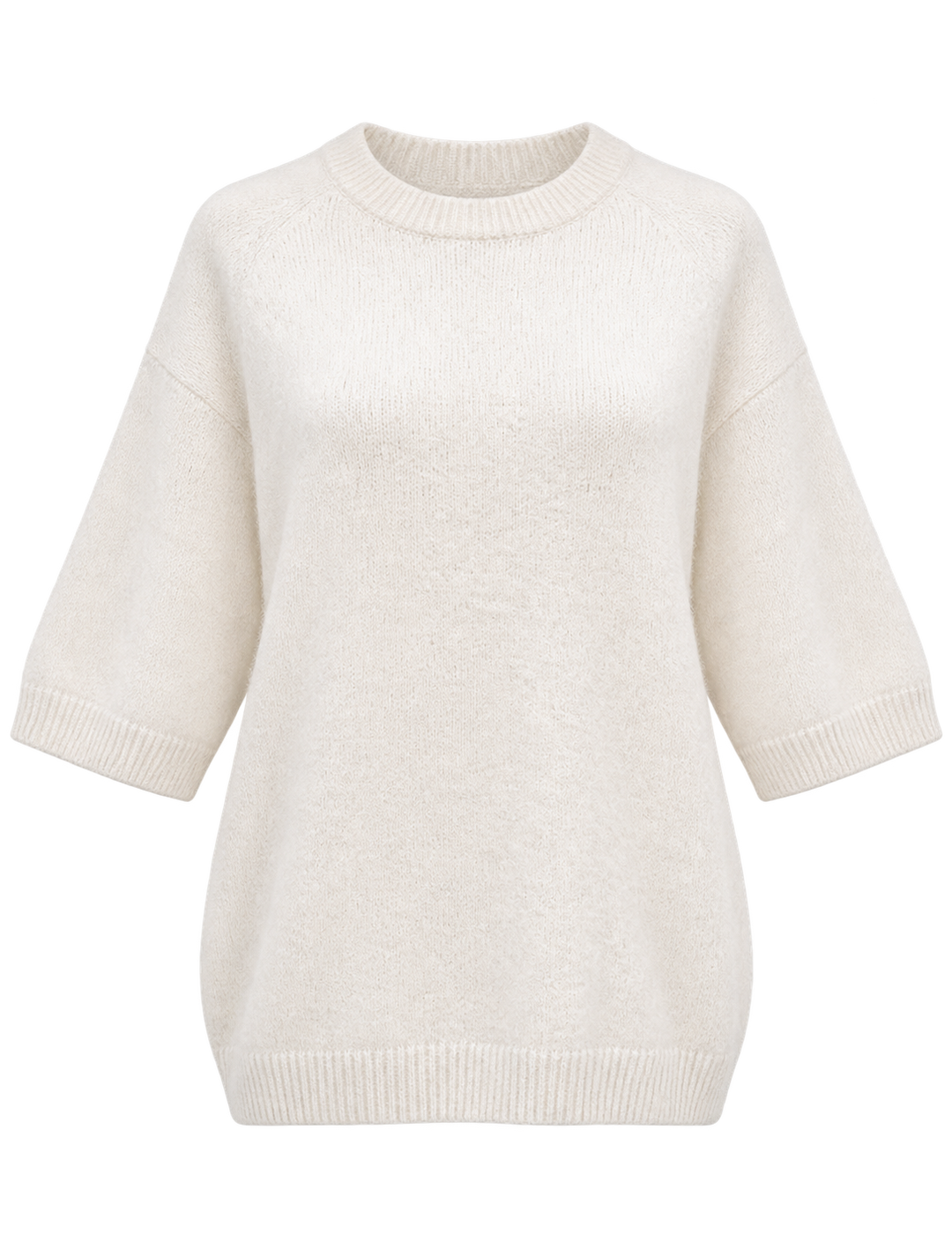 Sophia Black Alpaca Blend Crew Knit Jumper (Black, Cream, Mocha & Khaki)