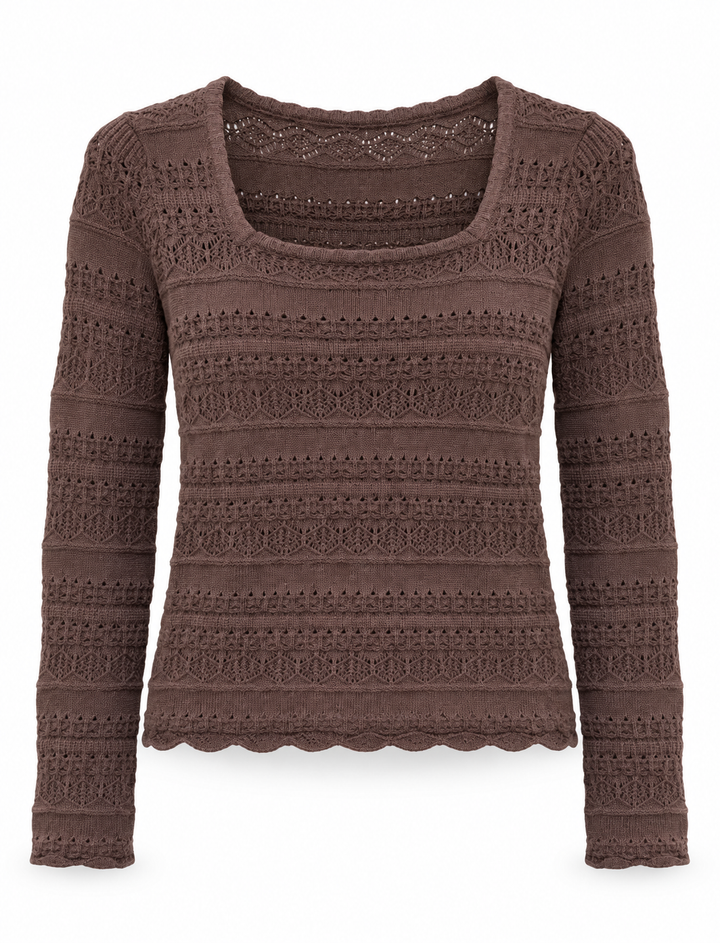 Dhalia Crochet Top (Chocolate)