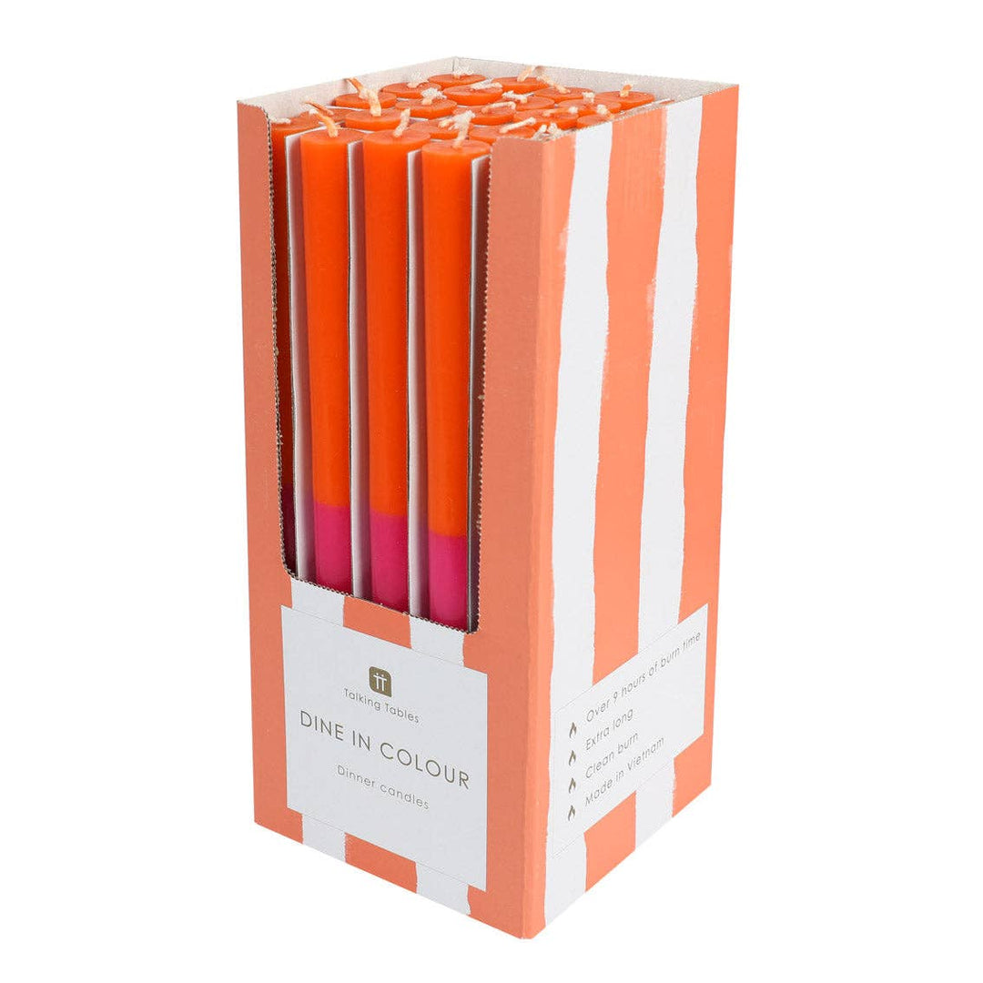 Orange & Pink Dinner Candle