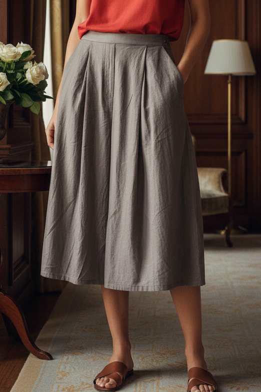 Lavine Cotton Culotte Trousers