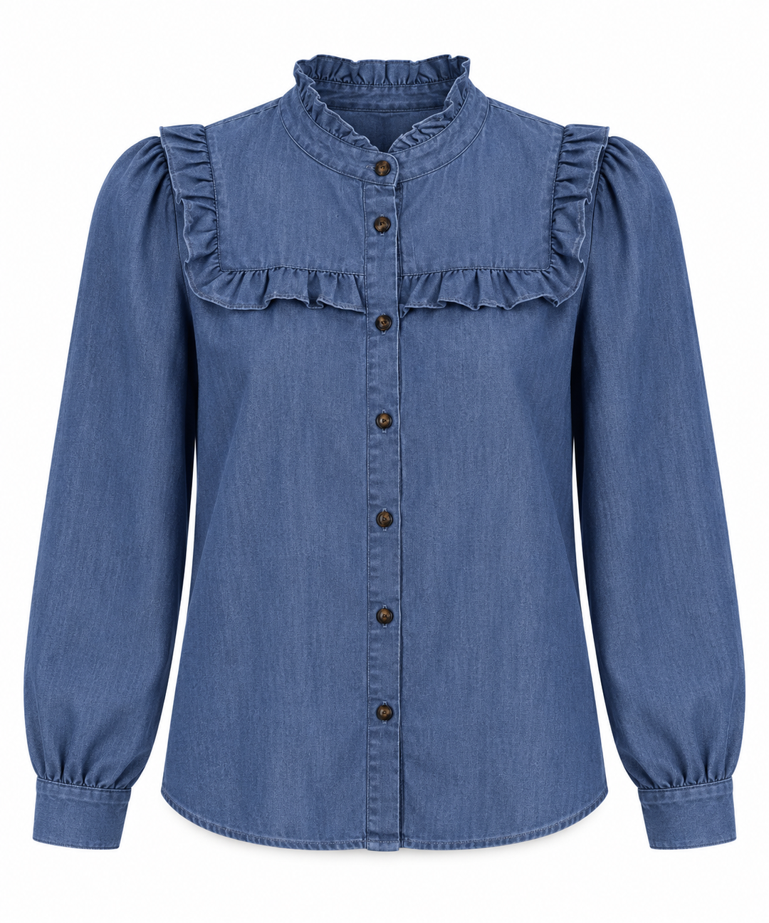 Alice Denim Frill Blouse