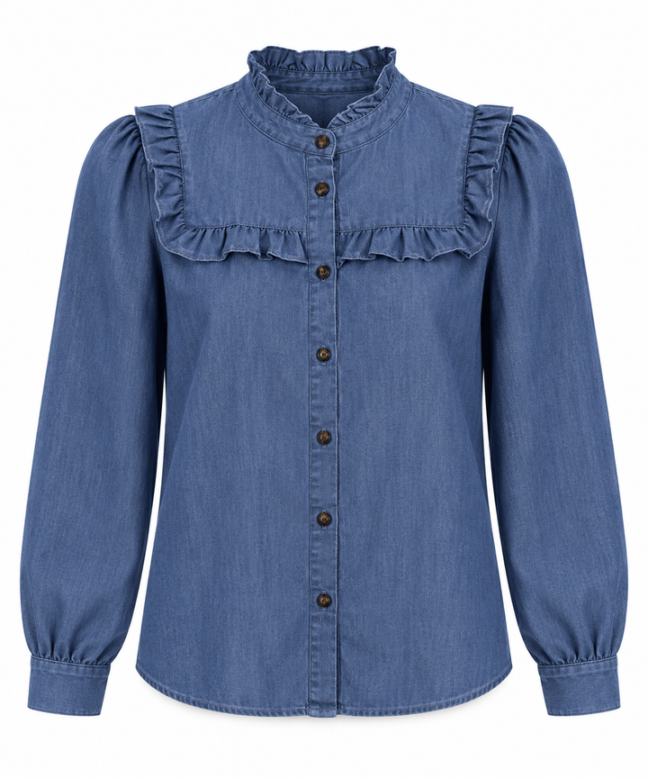 Alice Denim Frill Blouse