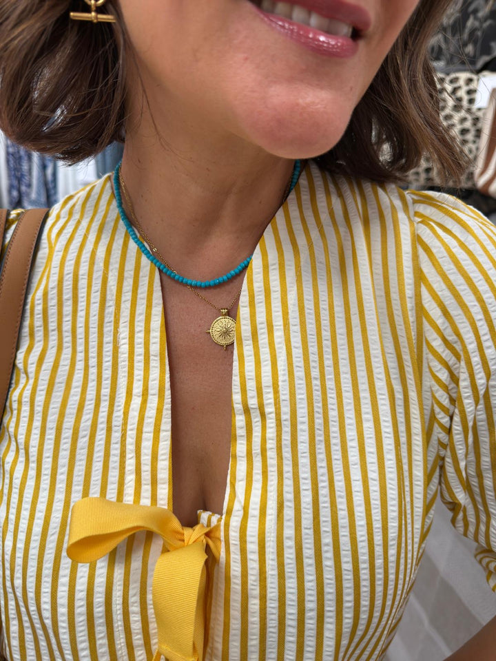 Compass Disc Necklace