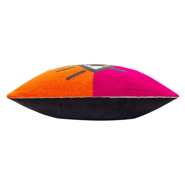 All Eyes On You Boucle Cushion Orange/Pink