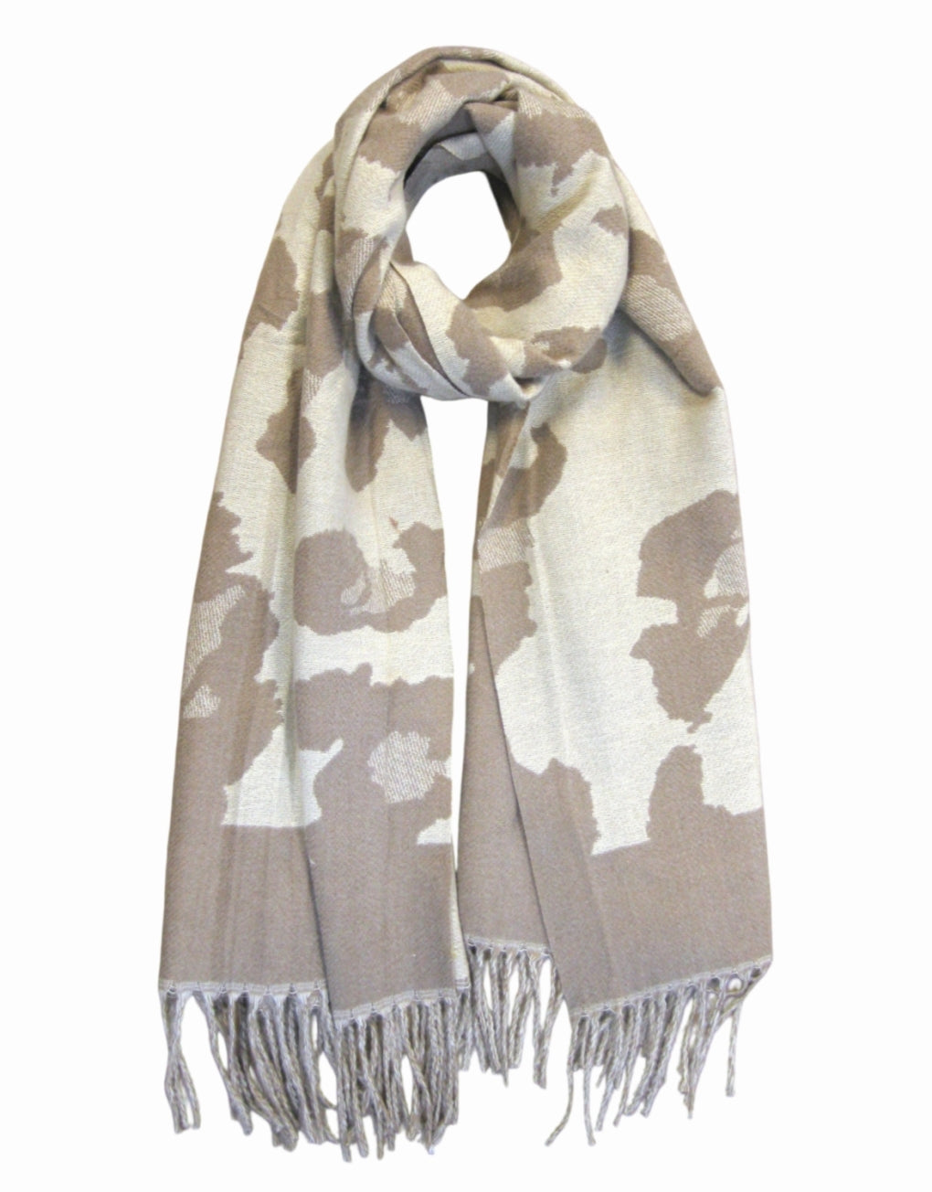 Big Leo Cashmere Blend Scarf (Beige)