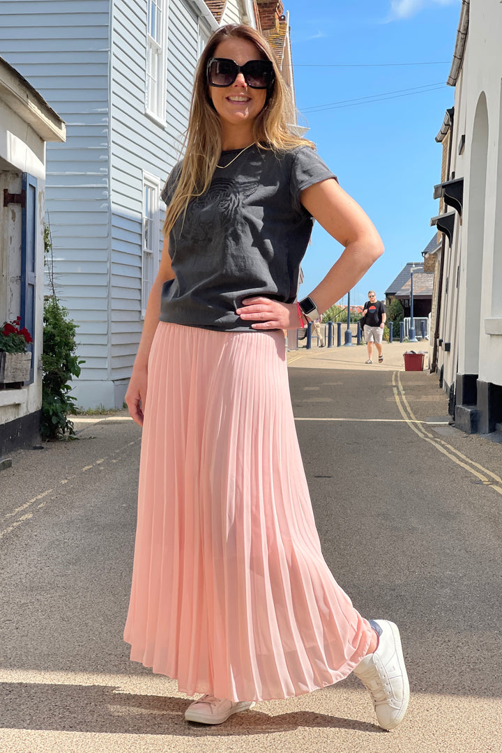 Pleated Maxi Skirt