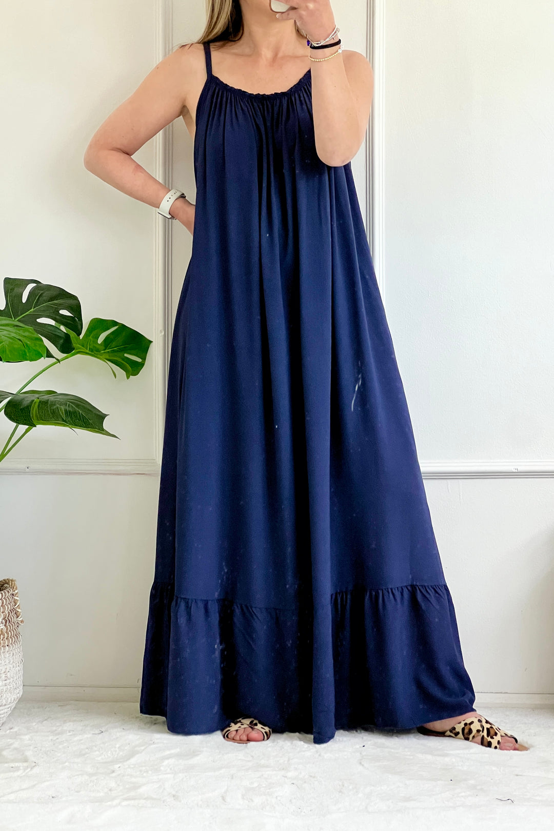 Lizzi Halterneck Dress | Navy