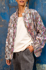 Carly Sequin Bomber Jacket