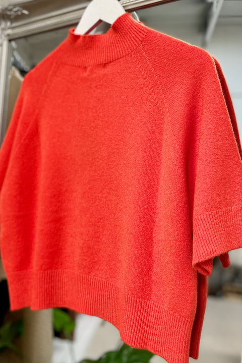 Agnes Funnel Knit | Available in orange or khaki
