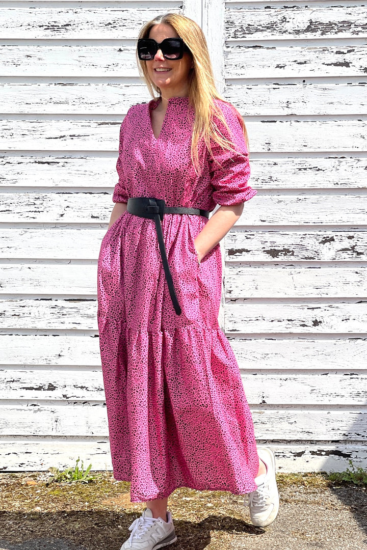 Jenna Pink Leo Midi Dress