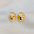 Mini Chunky Dome Drop Stainless Steel Earrings | Gold