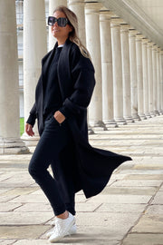 Kiera Patch Pocket Coat | Black