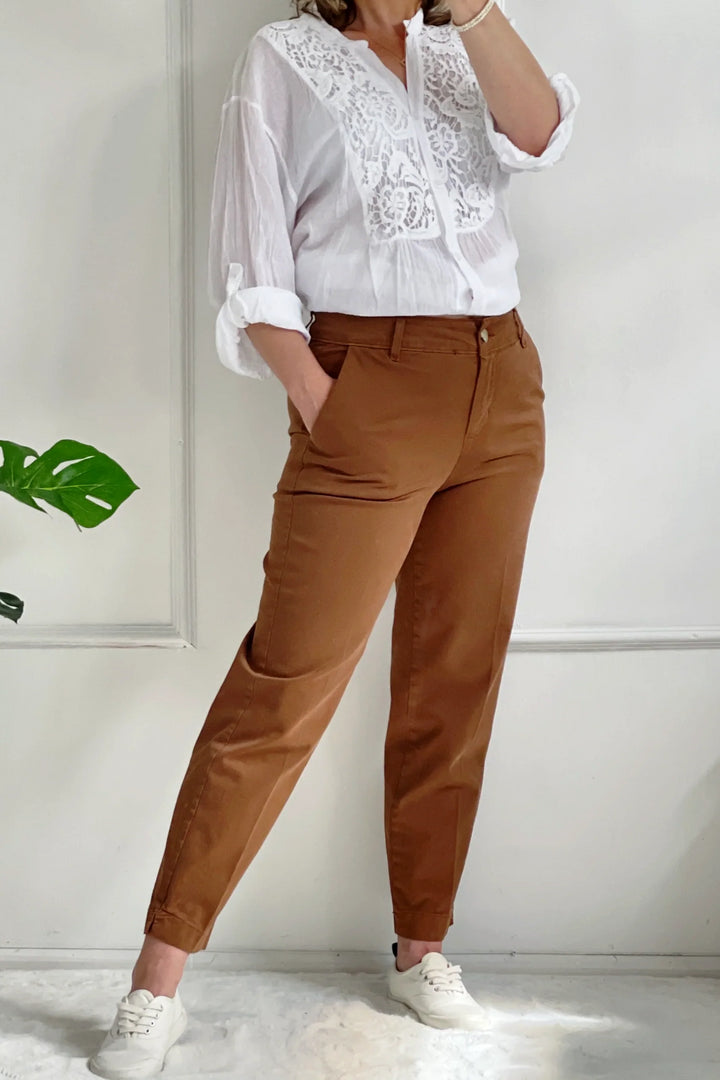 Lydia Chino Trousers | Tobacco