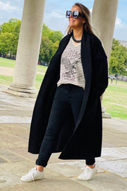 Kiera Patch Pocket Coat | Black