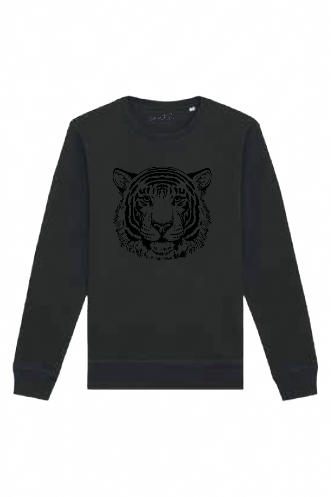 Tiger Organic Sweatshirt | Black x Black