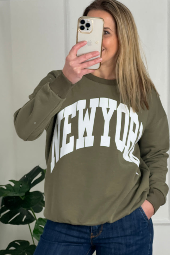 NEW YORK Sweatshirt | Khaki