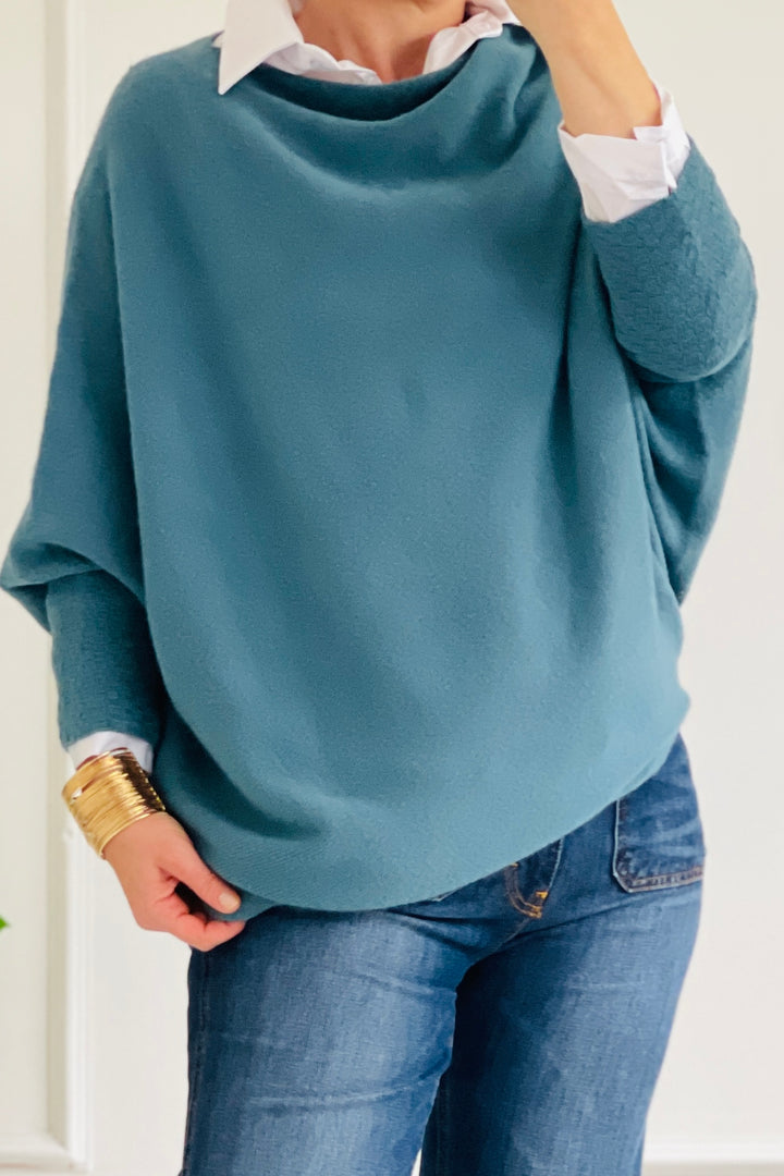 Maisie Asymmetric Jumper | Teal