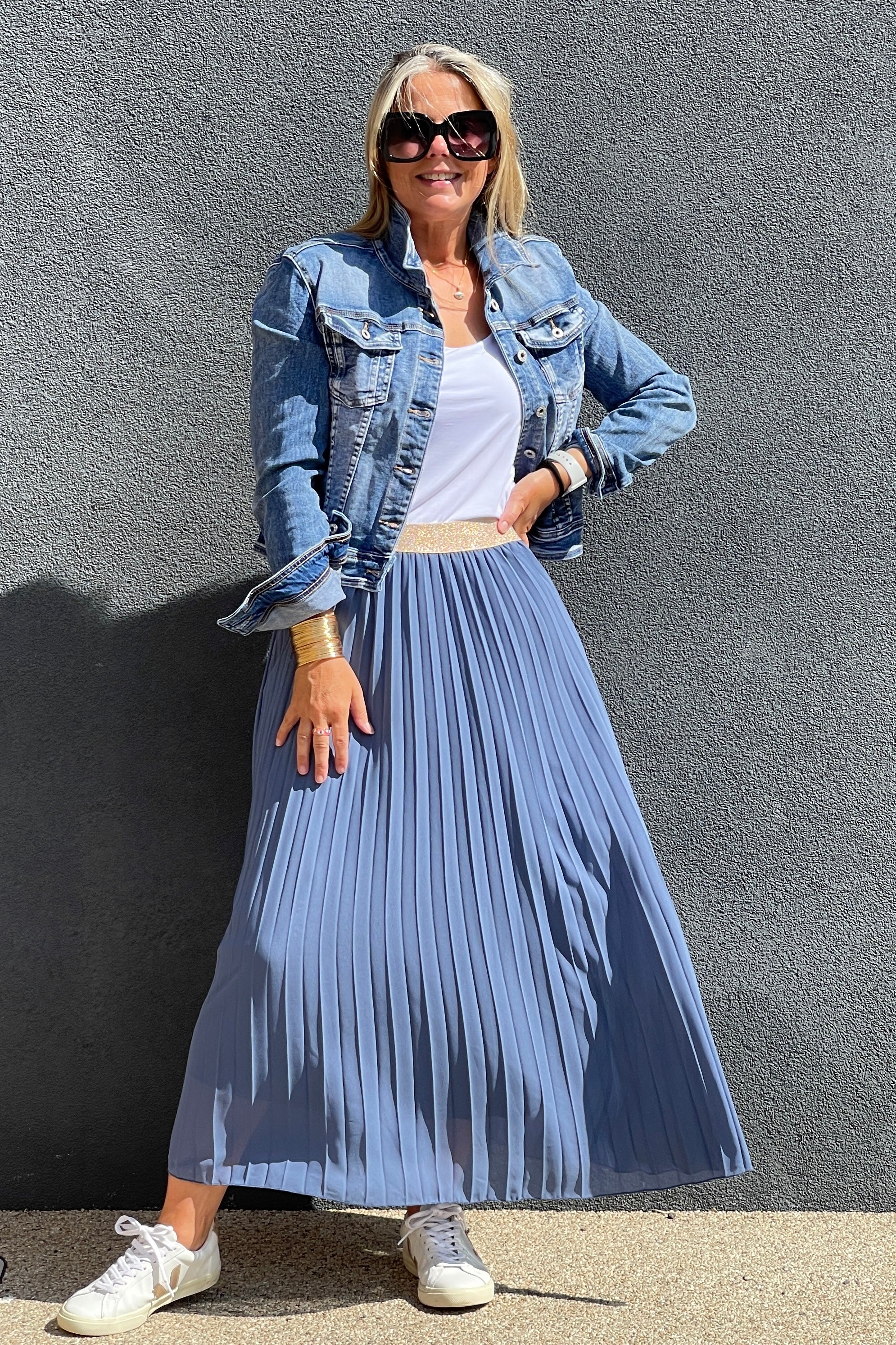 Pleated Maxi Skirt - colours to choose