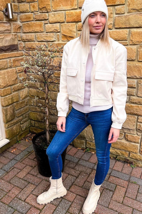 Cora Bomber Jacket | Cream