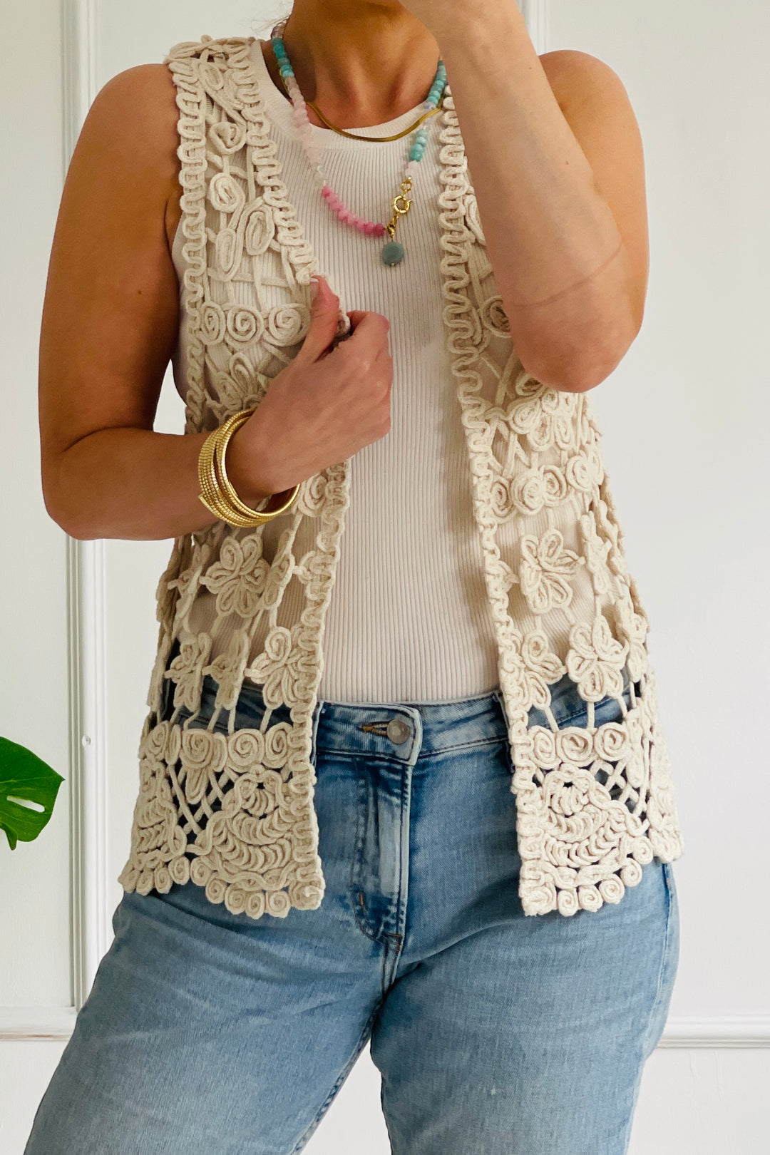 Ally Crochet Cardigan Top