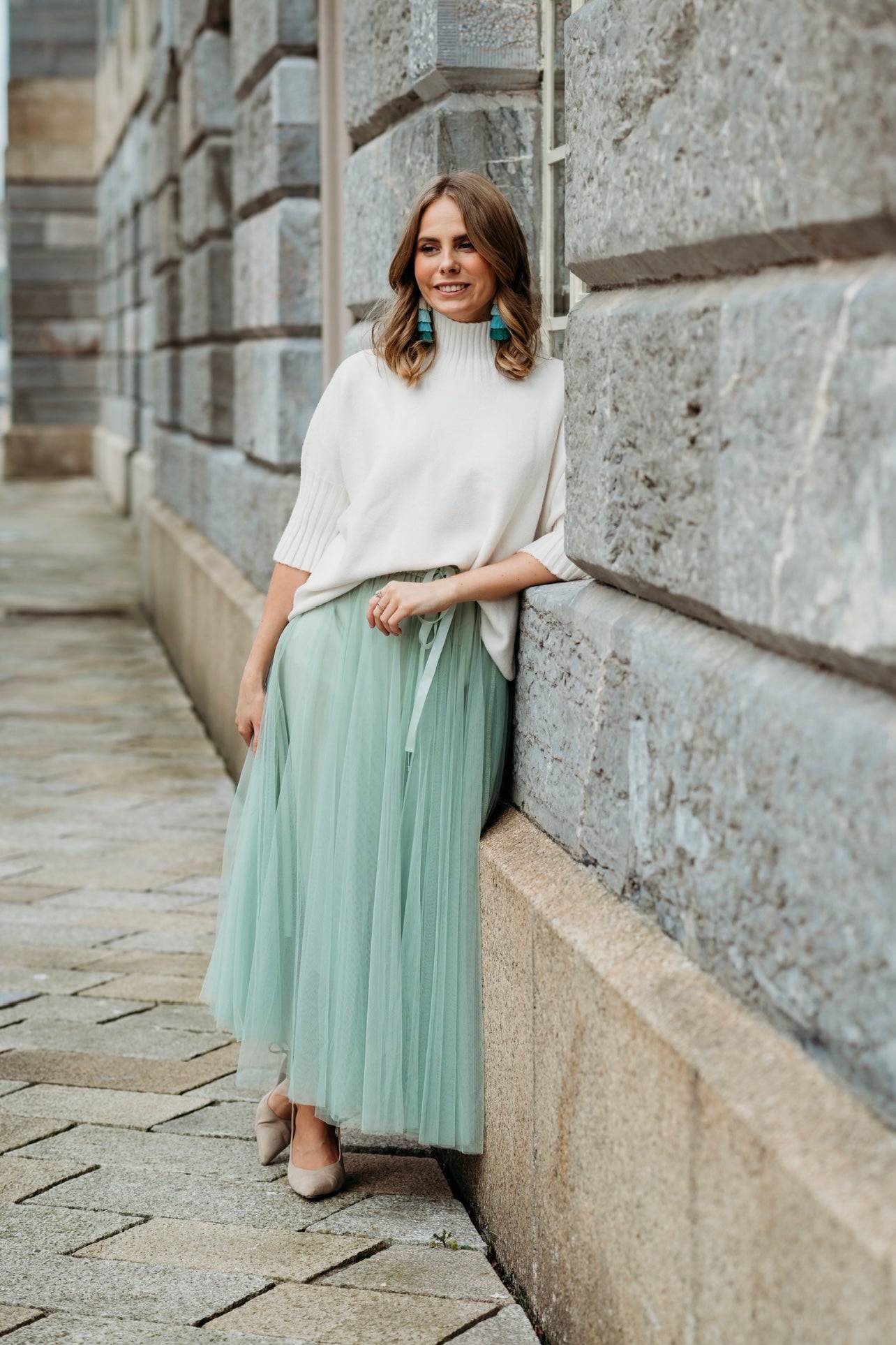 Phoebe Funnel Neck Knit Jumper