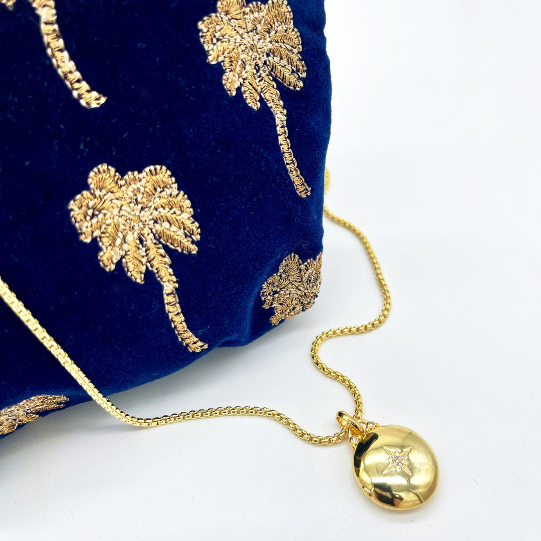 North Star Locket Necklace | Gold