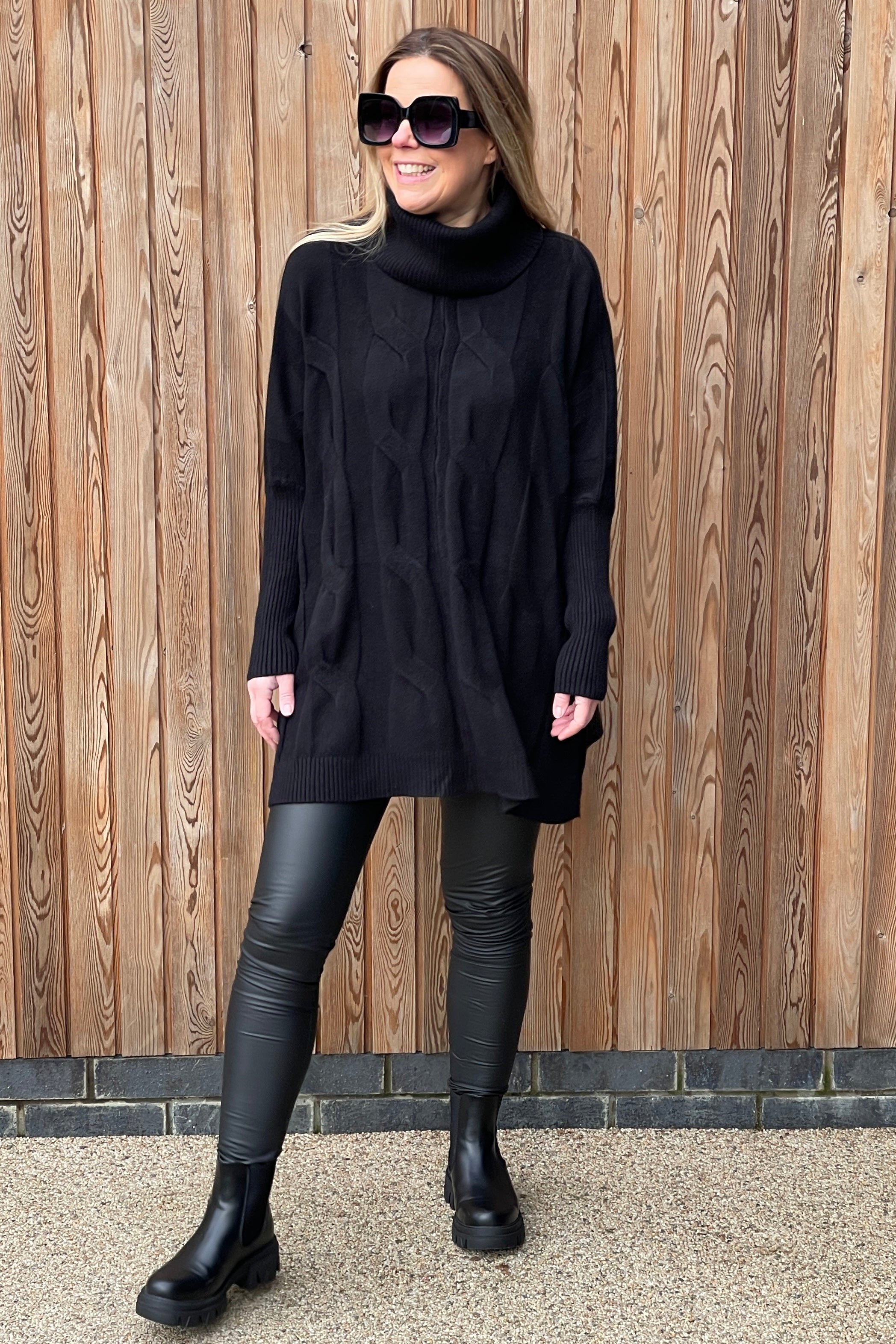 Batwing roll cheap neck jumper