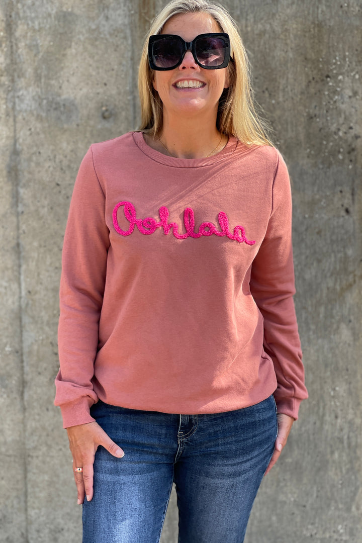 Ooh La La Sweatshirt | Old Rose x Pink